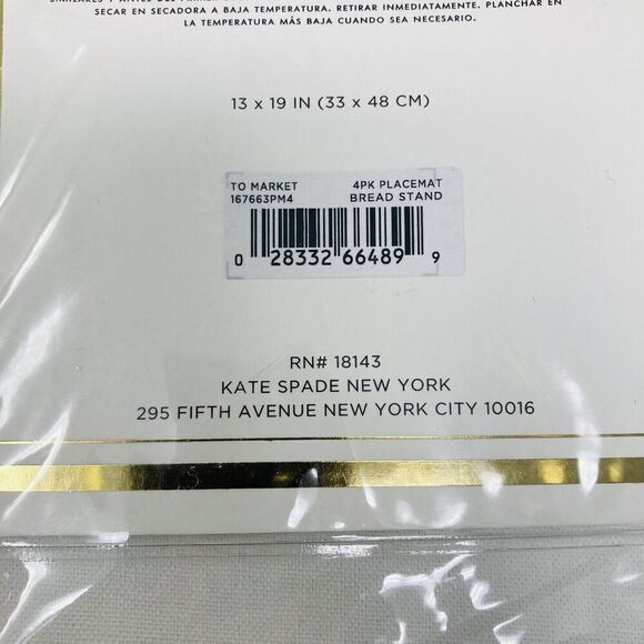 KATE SPADE new york Placemats - To Market 13x19” Lot of 4 NWT - Picture 6 of 7
